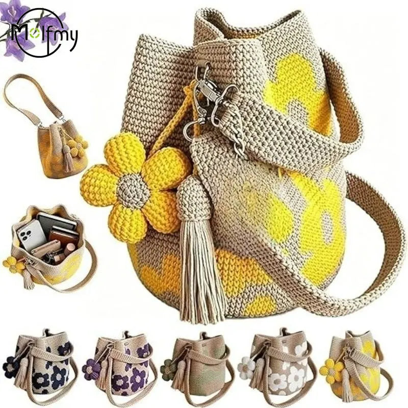 Toby's Handmade Crochet Flower Bag