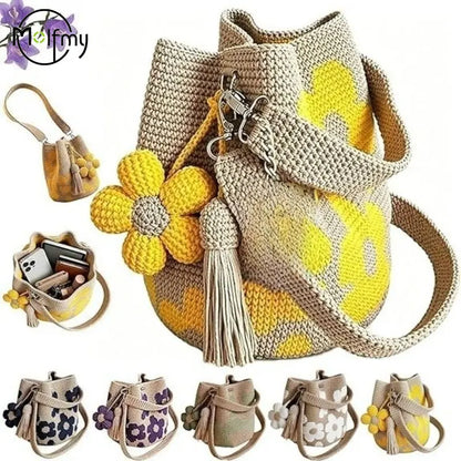 Toby's Handmade Crochet Flower Bag