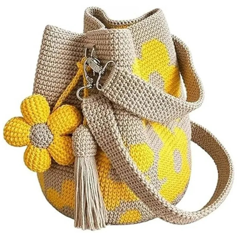 Toby's Handmade Crochet Flower Bag