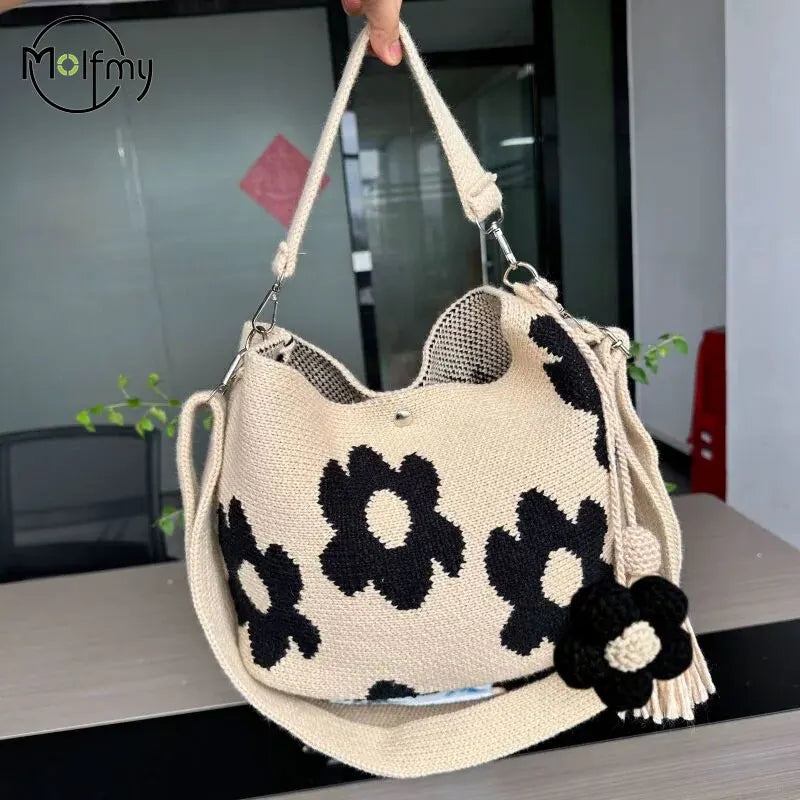 Toby's Handmade Crochet Flower Bag