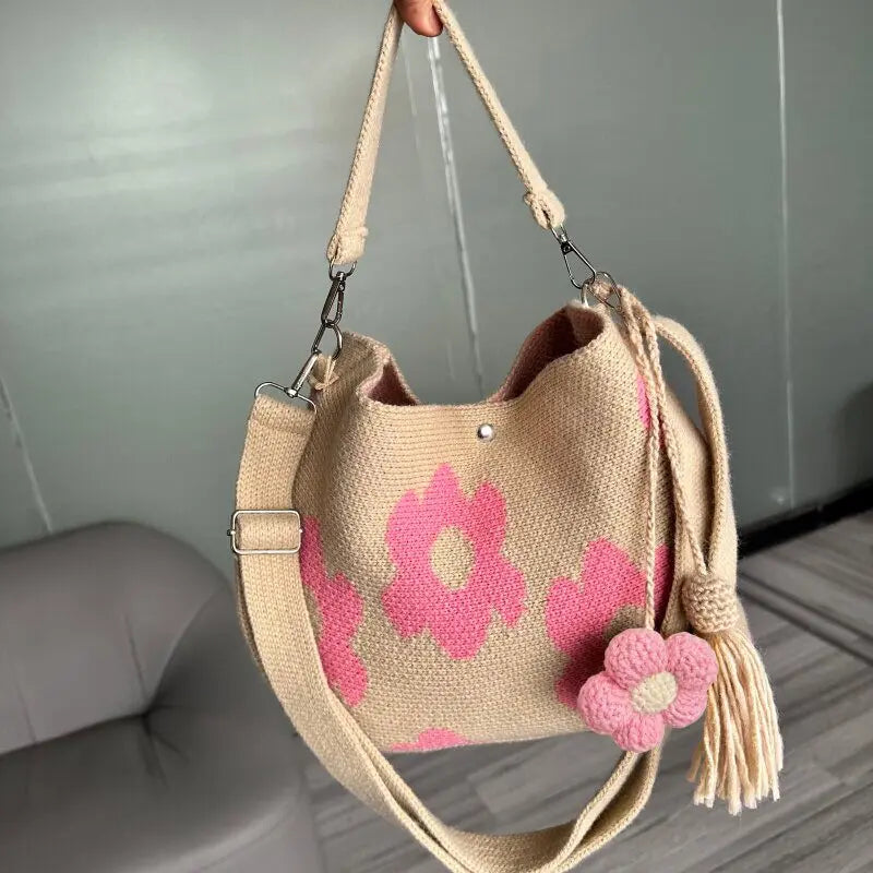 Toby's Handmade Crochet Flower Bag
