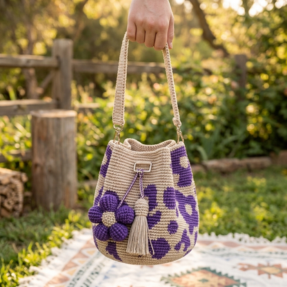 Toby's Handmade Crochet Flower Bag