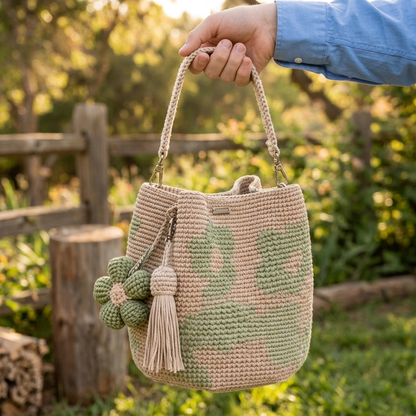 Toby's Handmade Crochet Flower Bag